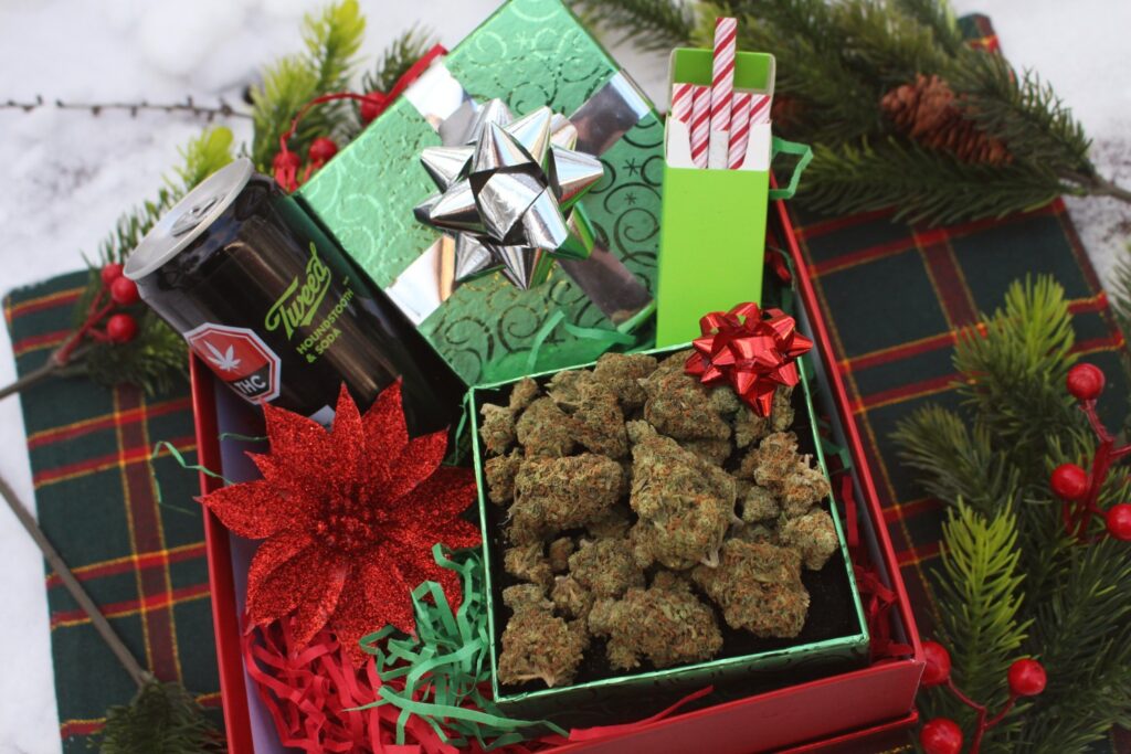 A cannabis Christmas gift set