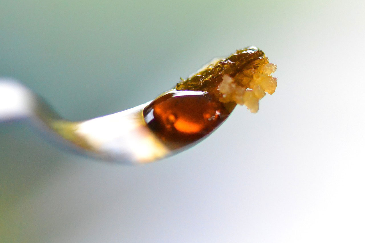 Cannabis concentrate on a dabber