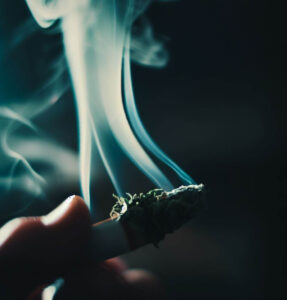 Cannabis Joint Smoking