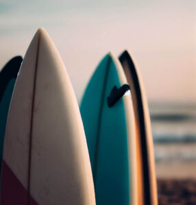 surfboards at the beach