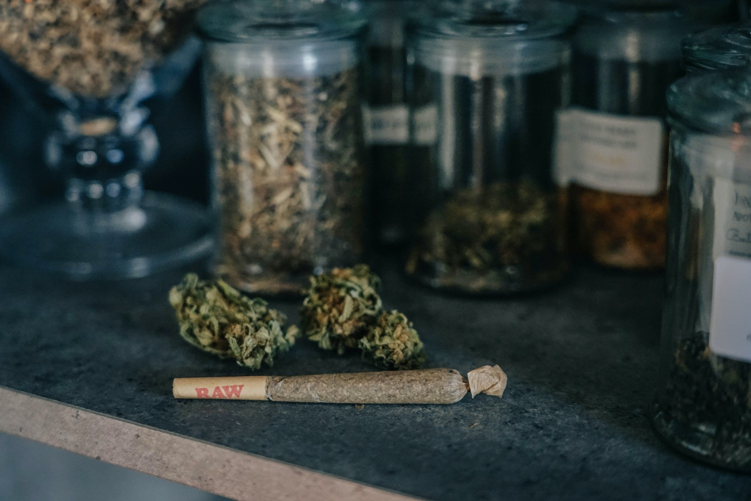 Marijuana strains and infused pre-rolls in a dispensary
